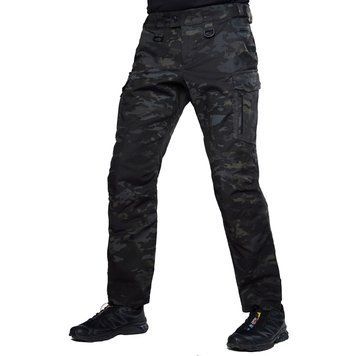 Тактические штаны UATAC Lite Черный Мультикам (Multicam Black) 1050 фото