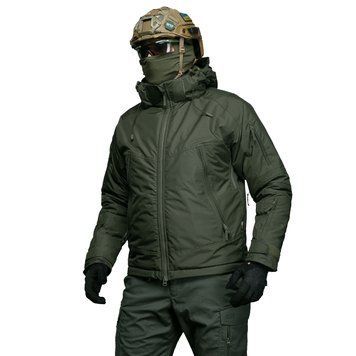 Тактическая зимняя куртка UATAC Basic Olive (Оливка) Membrane Climashield Apex 136 3830 фото