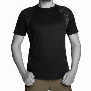 Футболка UATAC потовідвідна CoolAir Mix Чорна+Чорний мультикам (Black) 532210385 фото