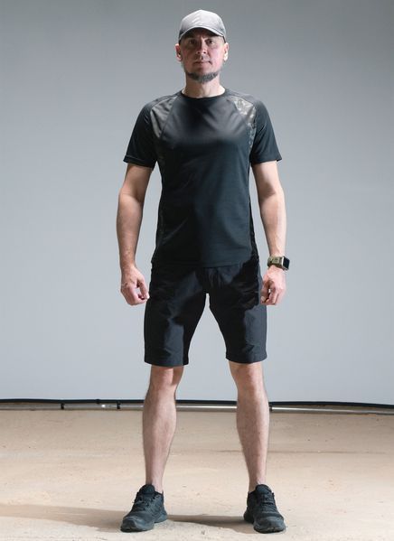 Футболка UATAC потовідвідна CoolAir Mix Чорна+Чорний мультикам (Black) 532210385 фото