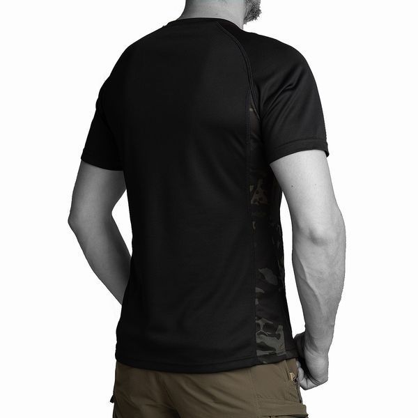 Футболка UATAC потовідвідна CoolAir Mix Чорна+Чорний мультикам (Black) 532210385 фото