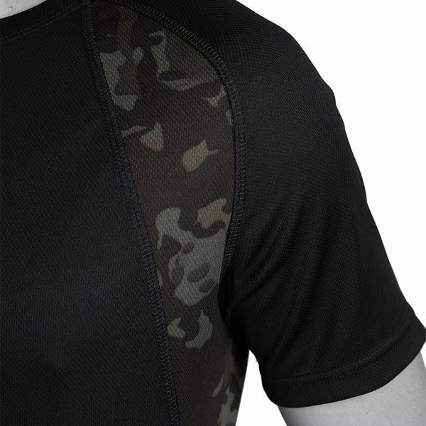 Футболка UATAC потовідвідна CoolAir Mix Чорна+Чорний мультикам (Black) 532210385 фото