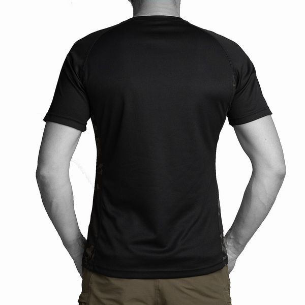 Футболка UATAC потовідвідна CoolAir Mix Чорна+Чорний мультикам (Black) 532210385 фото