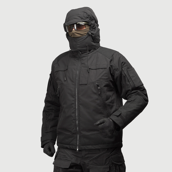 Тактическая зимняя куртка UATAC Black RipStop Climashield Apex 100 3631 фото